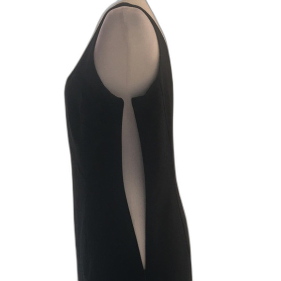 VESTIMENTA Dress Womens Small 4 6 Italy Wool LBD Black Shift Sheath Work Funeral - Picture 2 of 4